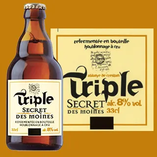 Bière blonde triple secret des moines 8°, Brasserie Goudale (Fût 5 L)